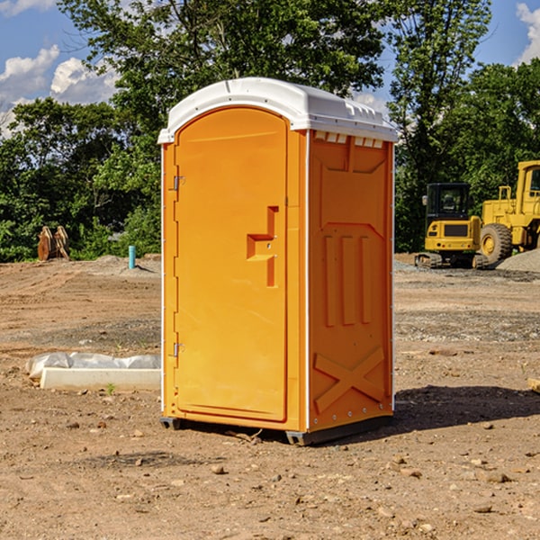 how often are the portable restrooms cleaned and serviced during a rental period in Decaturville